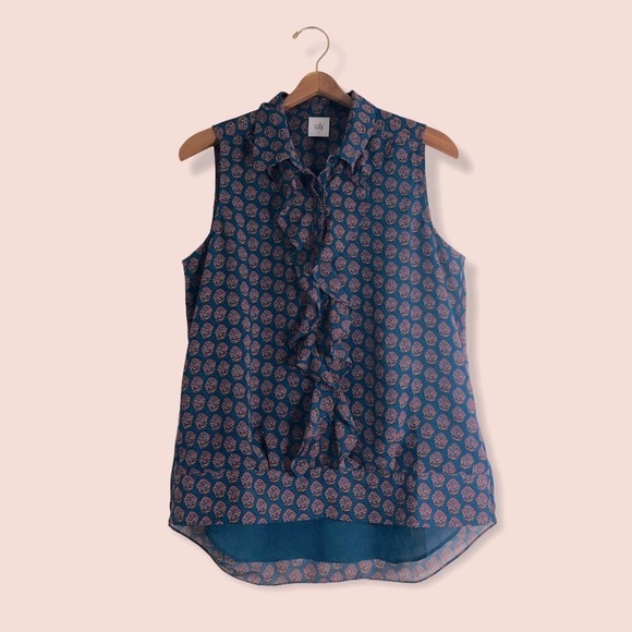 Cabi Medallion Ruffle Reign Blouse - Picture 3 of 5